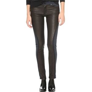 Superfine Flash Friend Leather And Denim Jean